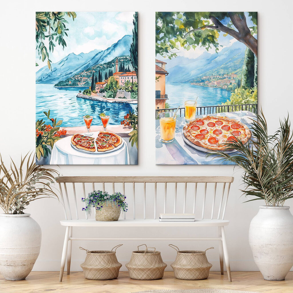 Pizza pri vode v interiéri