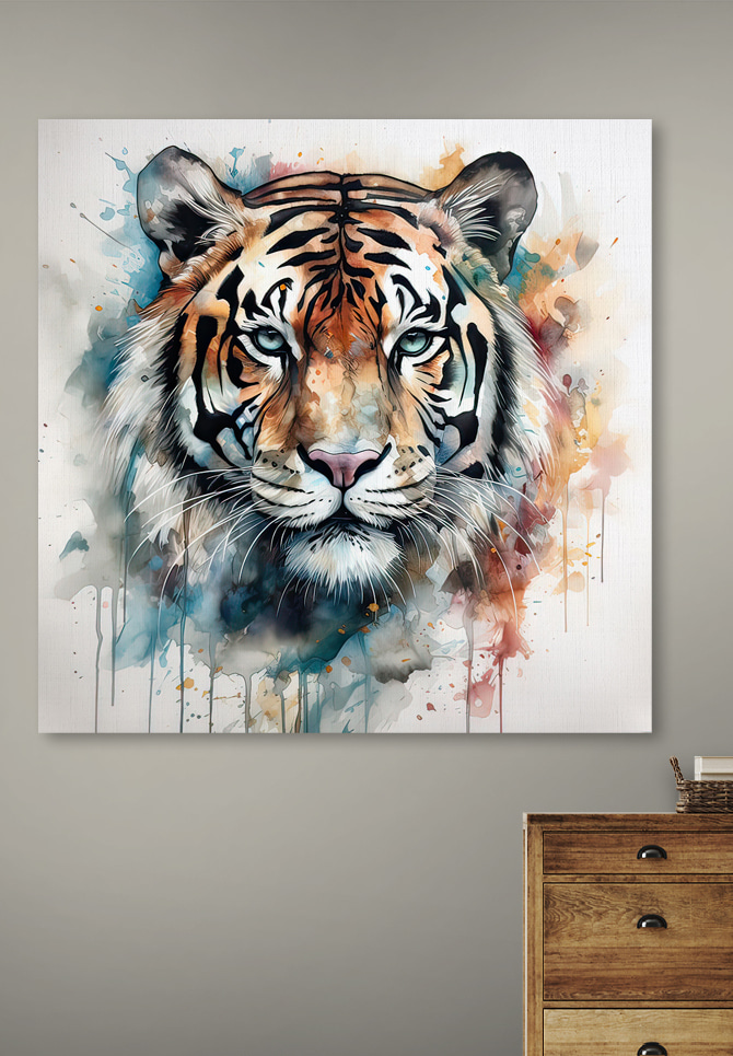 Tiger v chladných striekancoch — interiér 3