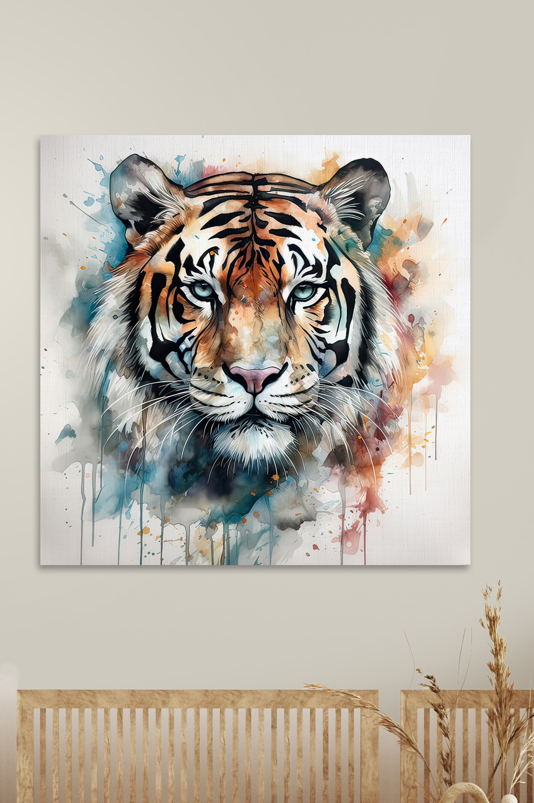 Tiger v chladných striekancoch — interiér 4