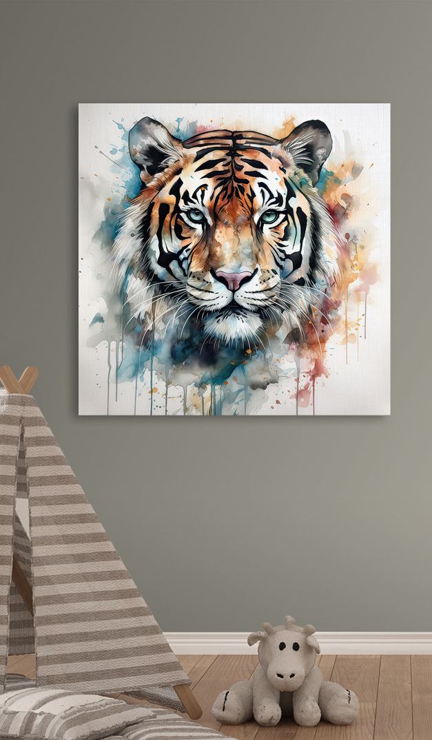 Tiger v chladných striekancoch — interiér 6