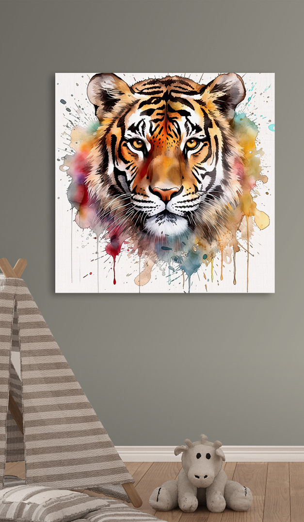 Tiger s teplým pohľadom — interiér 1