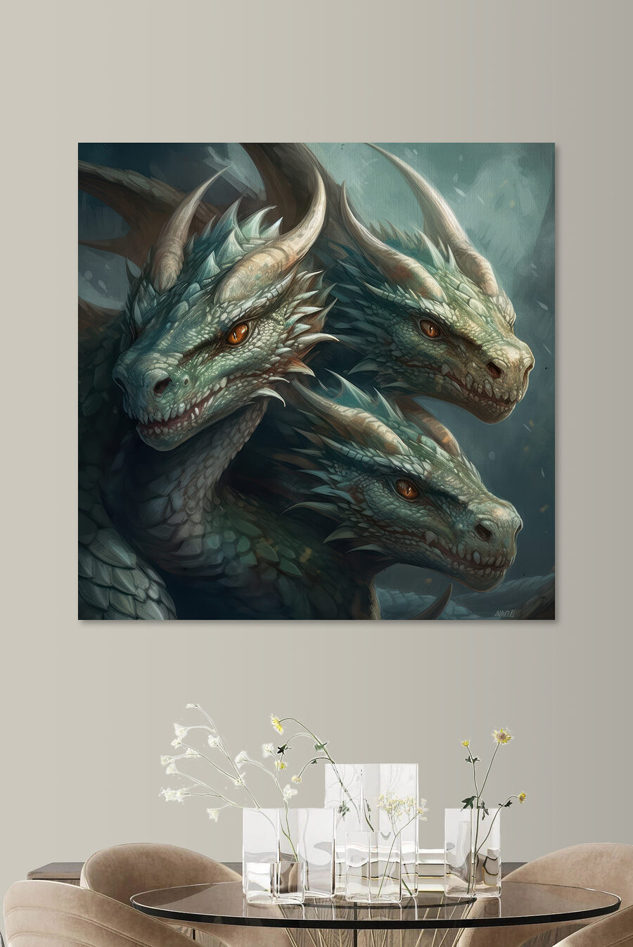 Tri draky v tieni — interiér 4