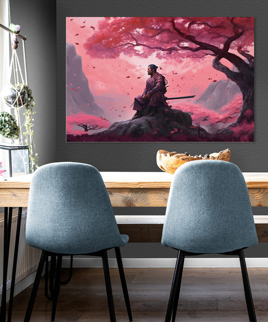 Bojovník pod kvitnúcim stromom — interiér 1