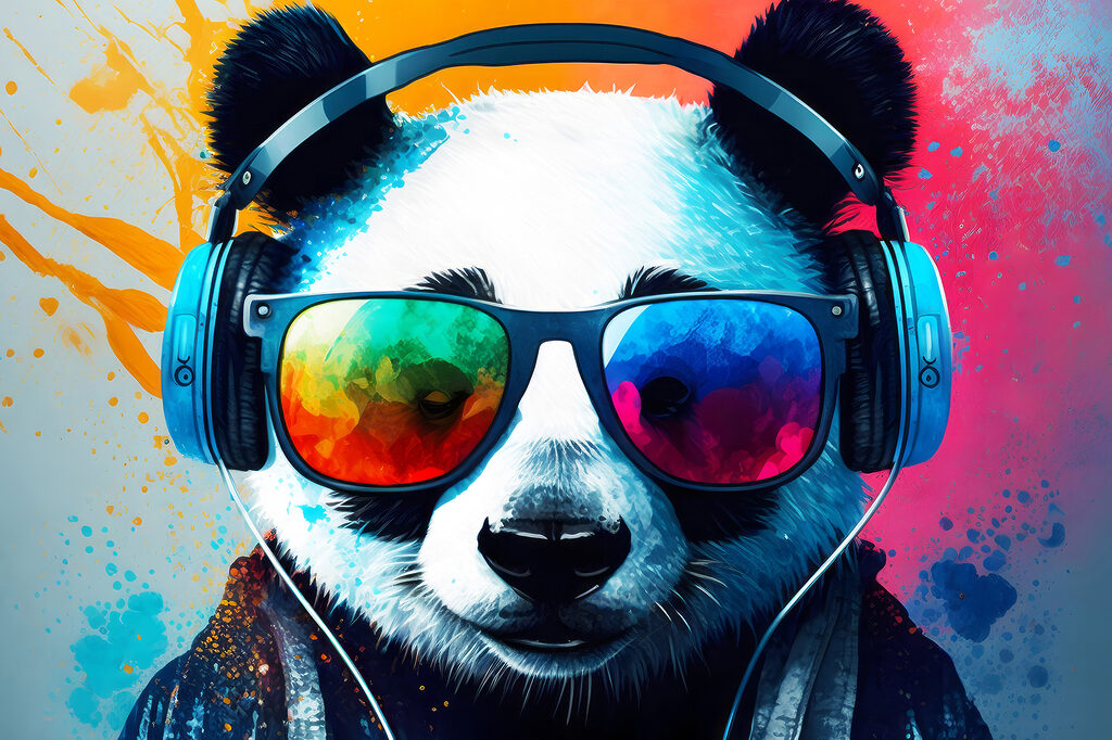 Panda v svojom rytme — celý dizajn