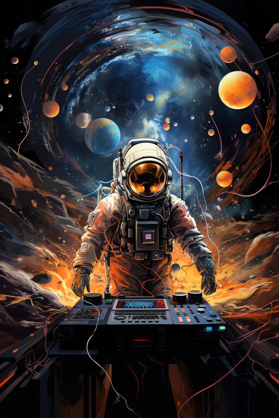 DJ medzi planétami — celý dizajn
