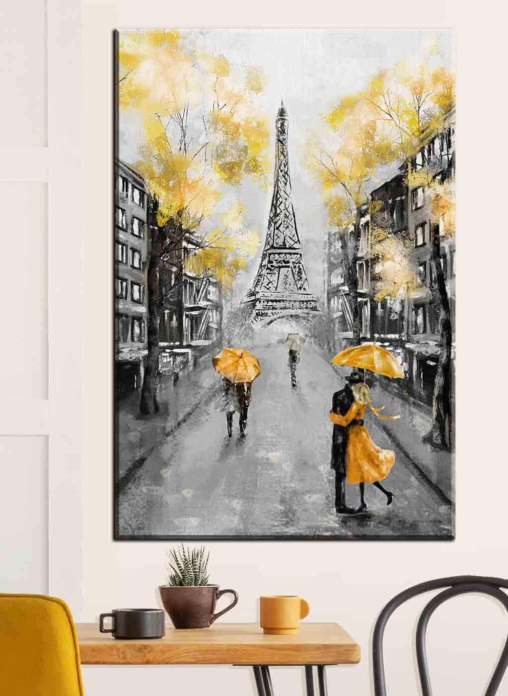 Žlté dáždniky v Paríži — interiér 1