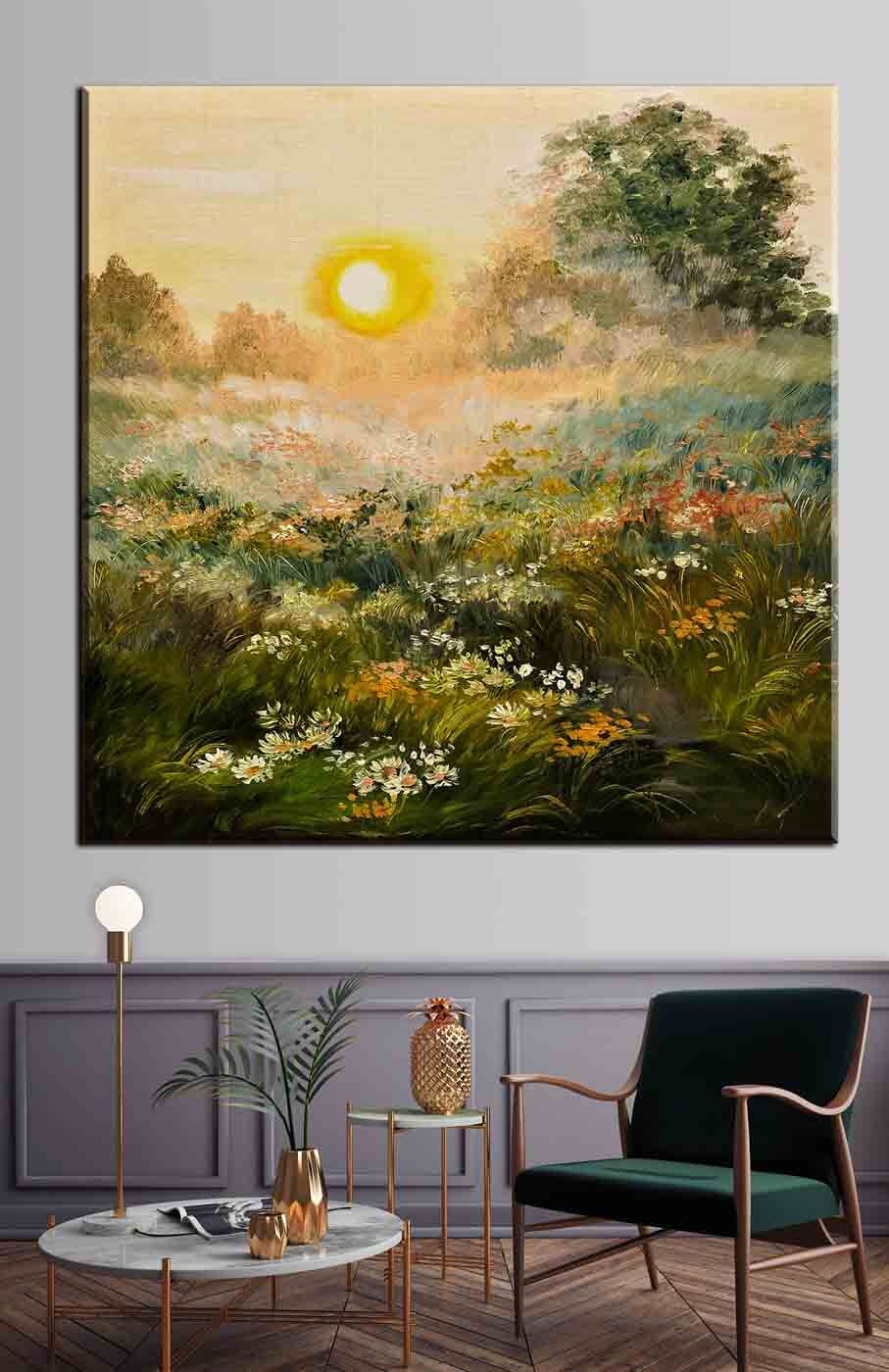 Večerné svetlo nad lúkou — interiér 2