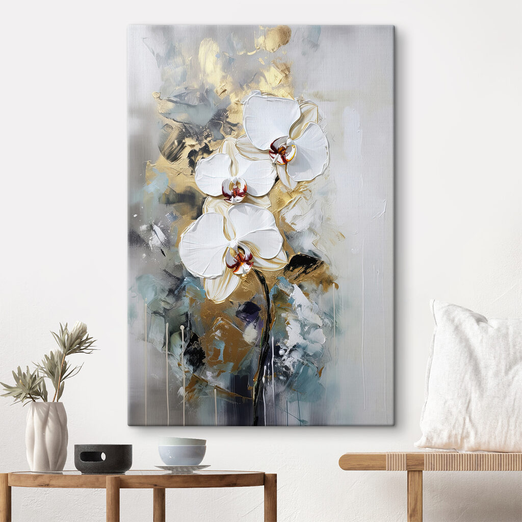 Orchidey medzi sivými ťahmi — interiér 4