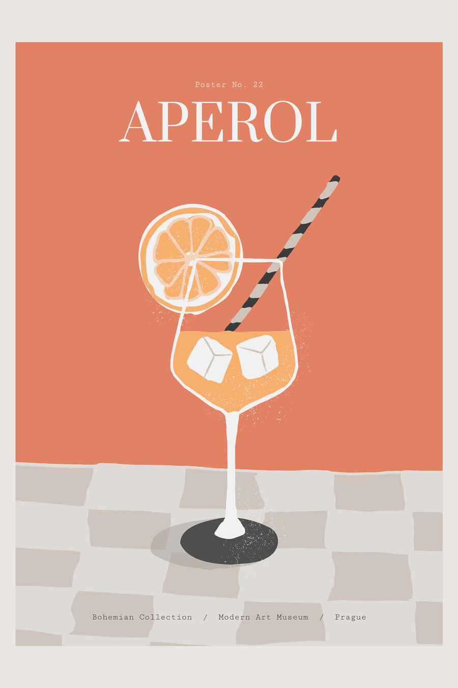 Aperol na šachovnici — celý dizajn