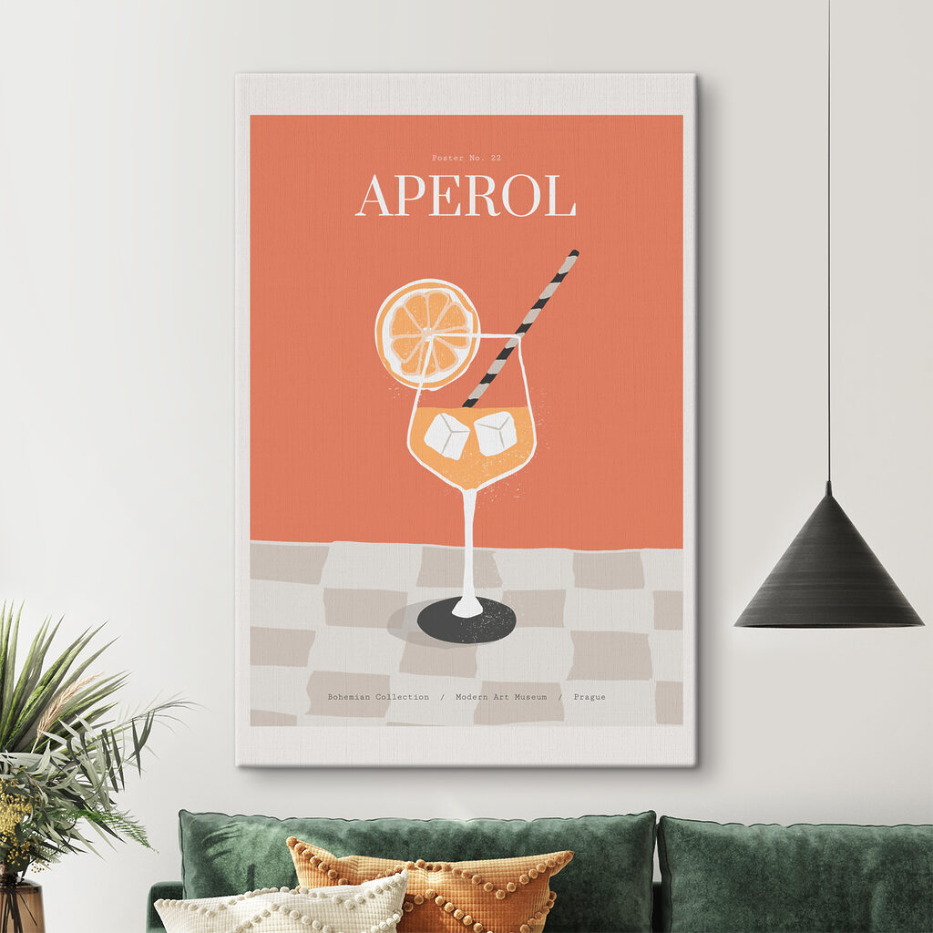 Aperol na šachovnici — interiér 1