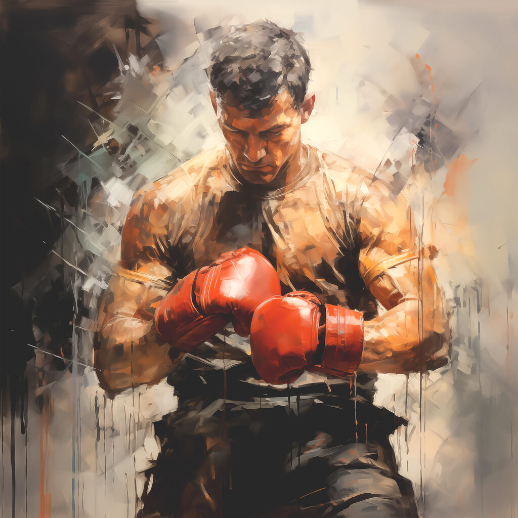 Boxer v teplých tieňoch — celý dizajn
