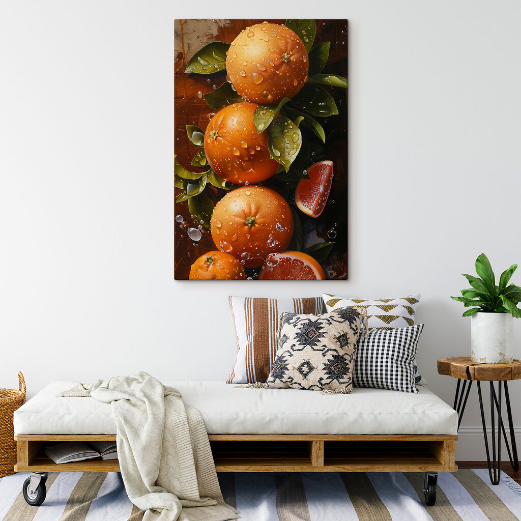 Citrusy na mokrom konári — interiér 1