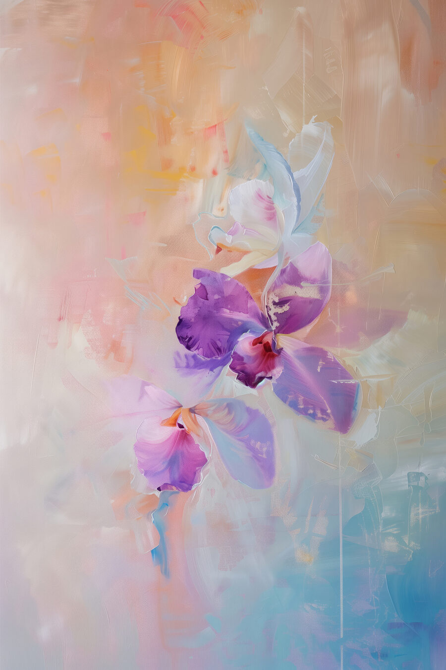 Orchidea v pastelovej hmle — celý dizajn