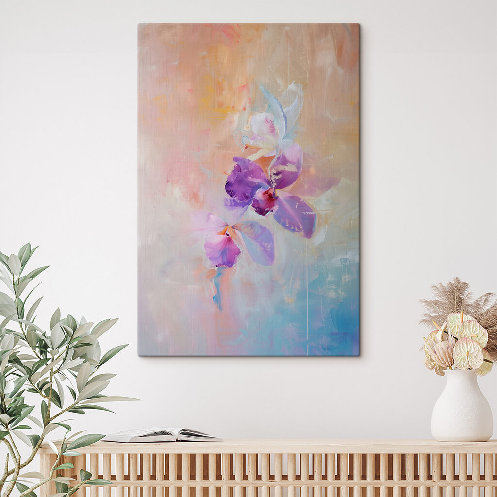 Orchidea v pastelovej hmle — interiér 3