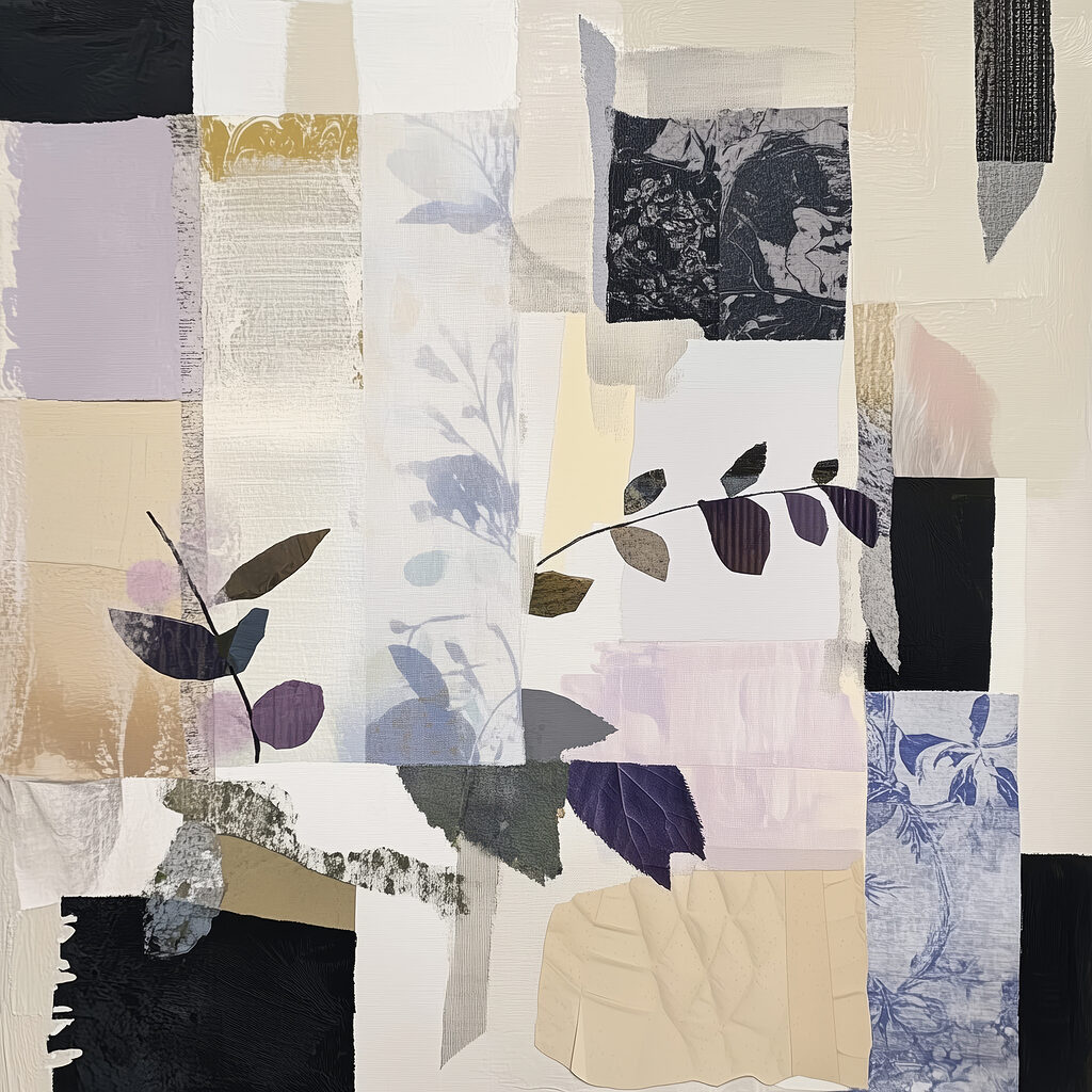 Lístky medzi bledými blokmi — celý dizajn