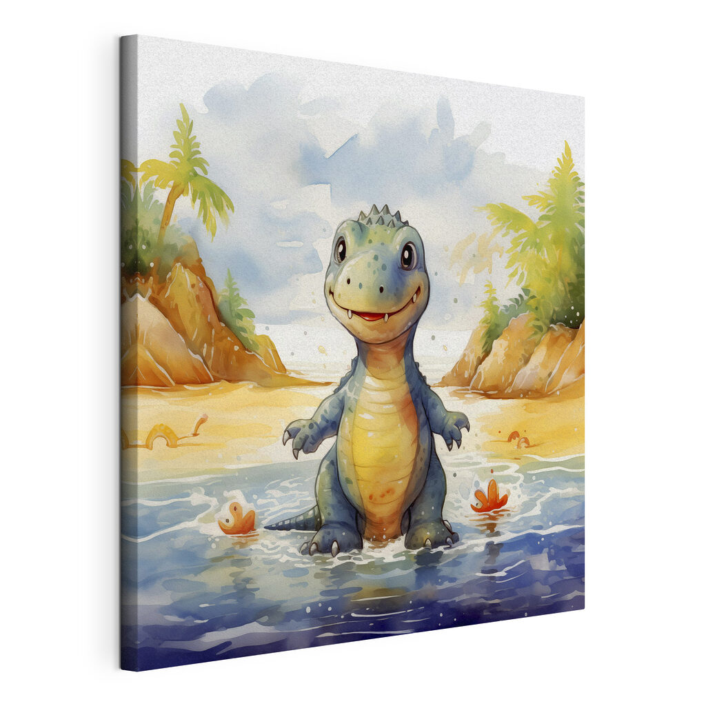 Dinosaurus v plytkej vode: napnuté plátno a obtočený okraj