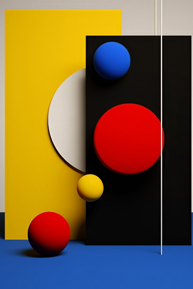 Gule a geometrické plochy — celý dizajn