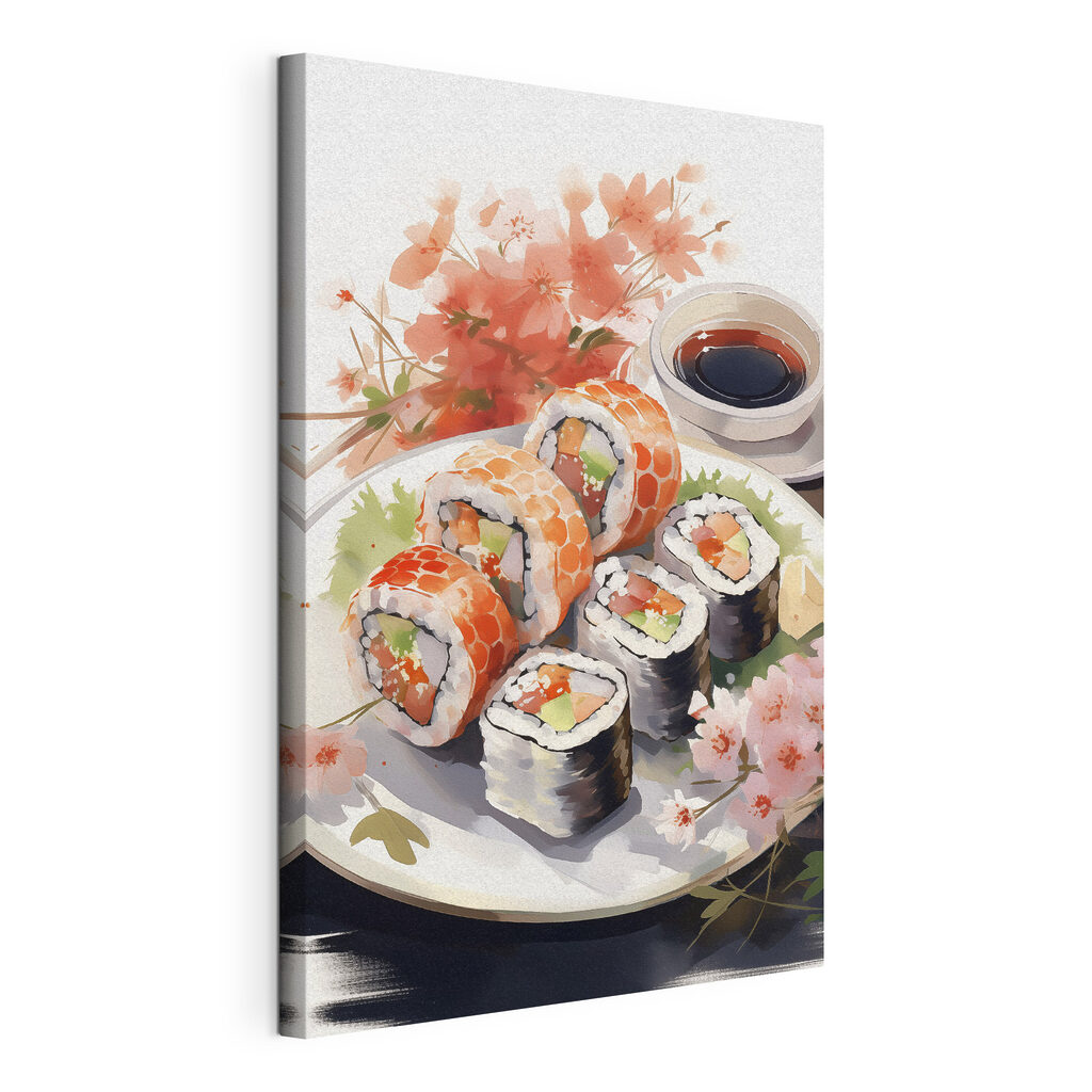 Sushi pri jesennej vetvičke: napnuté plátno a obtočený okraj