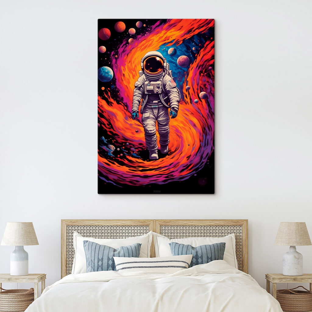 Astronaut v farebnej bráne — interiér 1