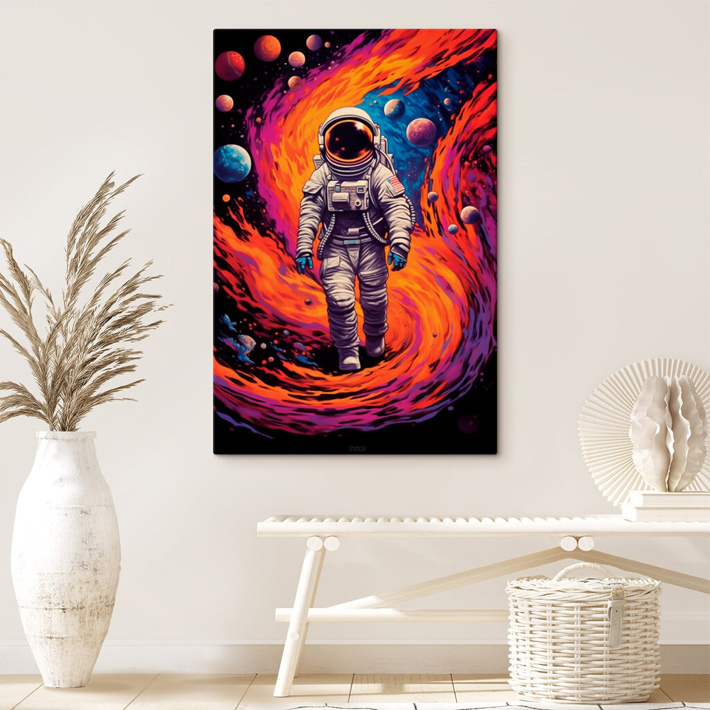 Astronaut v farebnej bráne — interiér 2