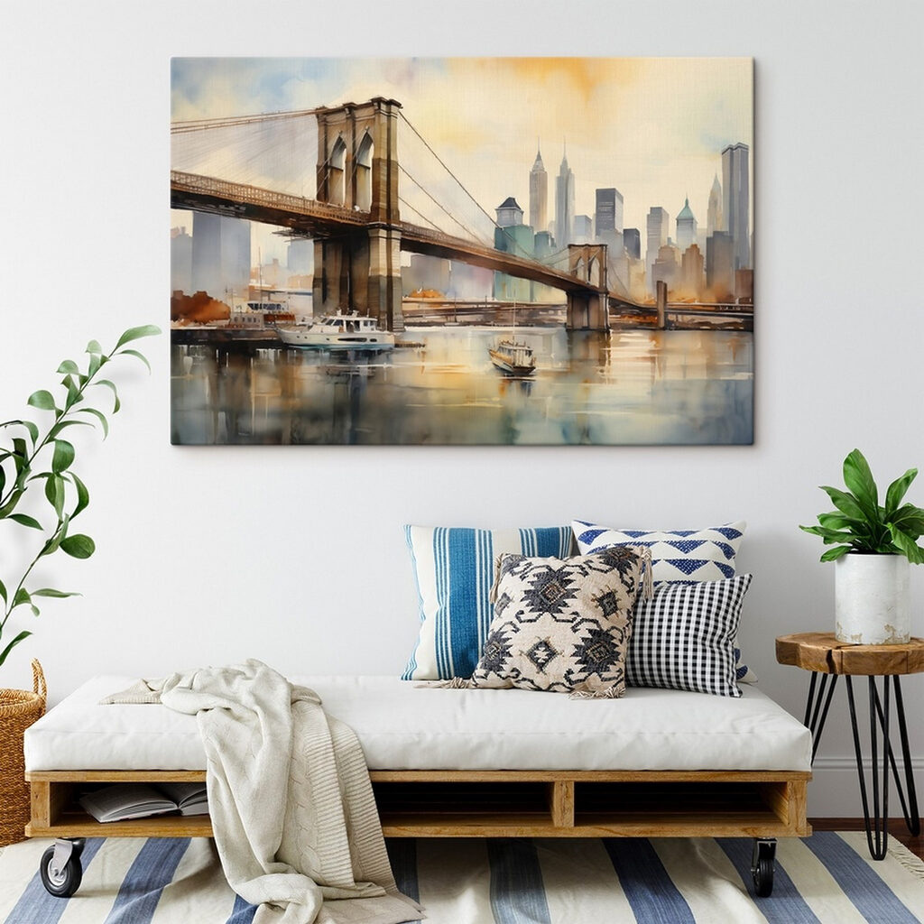 Brooklynský most v akvarele — interiér 2