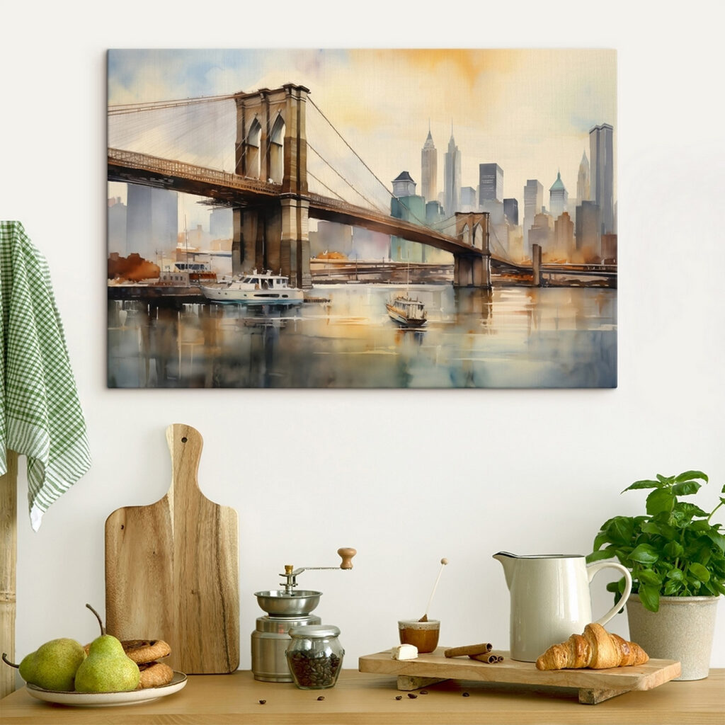Brooklynský most v akvarele — interiér 1