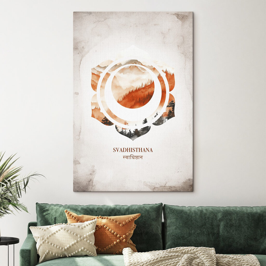 Sakrálna čakra v oranžovej — interiér 1