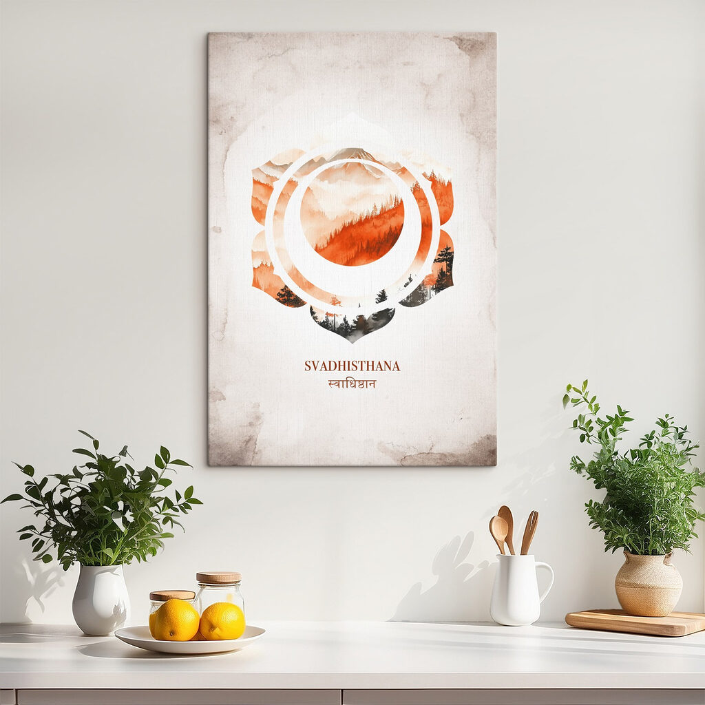 Sakrálna čakra v oranžovej — interiér 2
