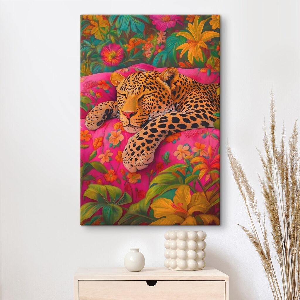 Leopard medzi kvetmi — interiér 2