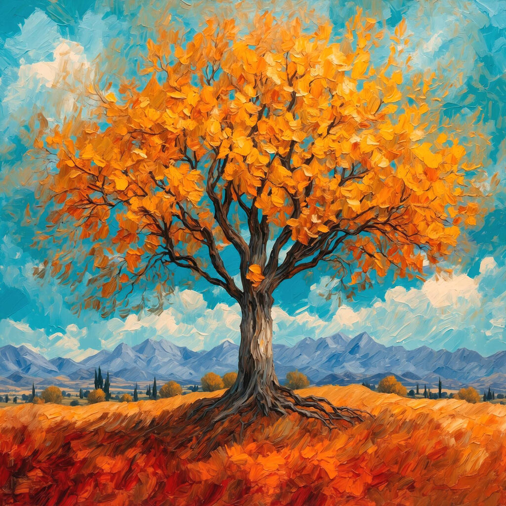 Oranžová koruna nad modrou — celý dizajn
