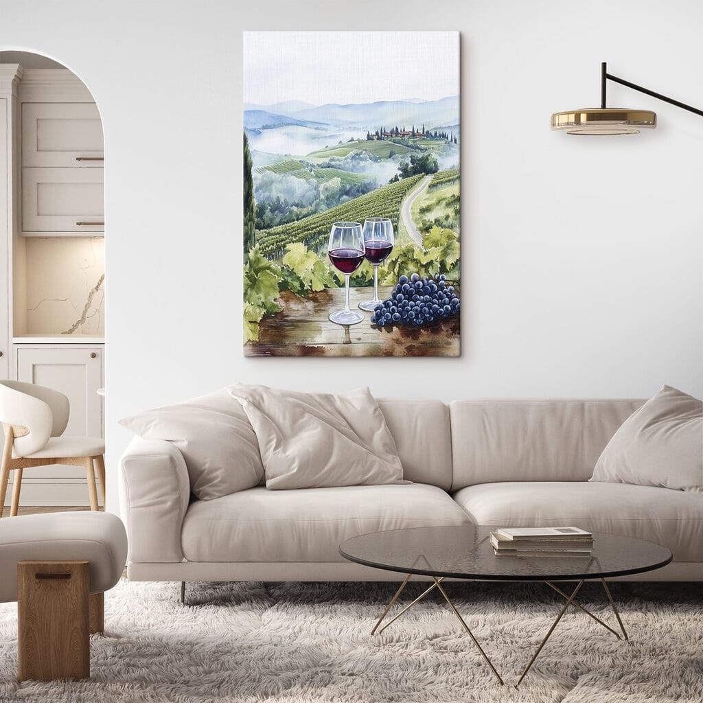 Dva poháre nad vinicami — interiér 2