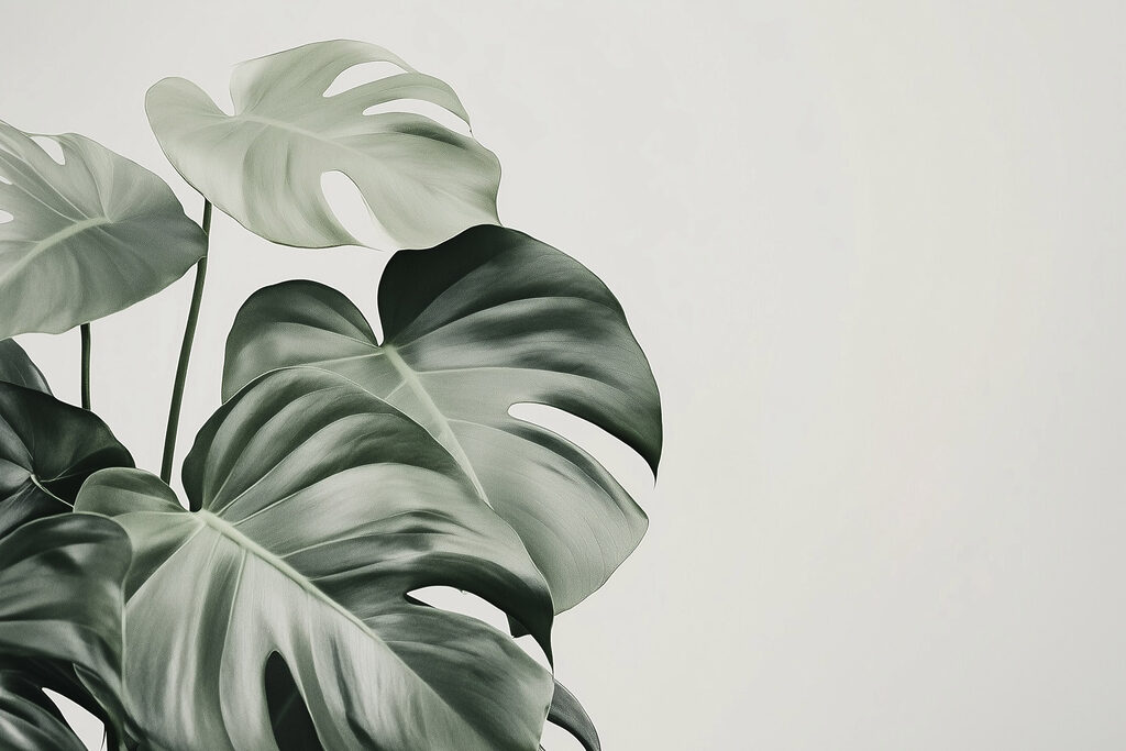 Monstera v hlbokej zeleni — celý dizajn