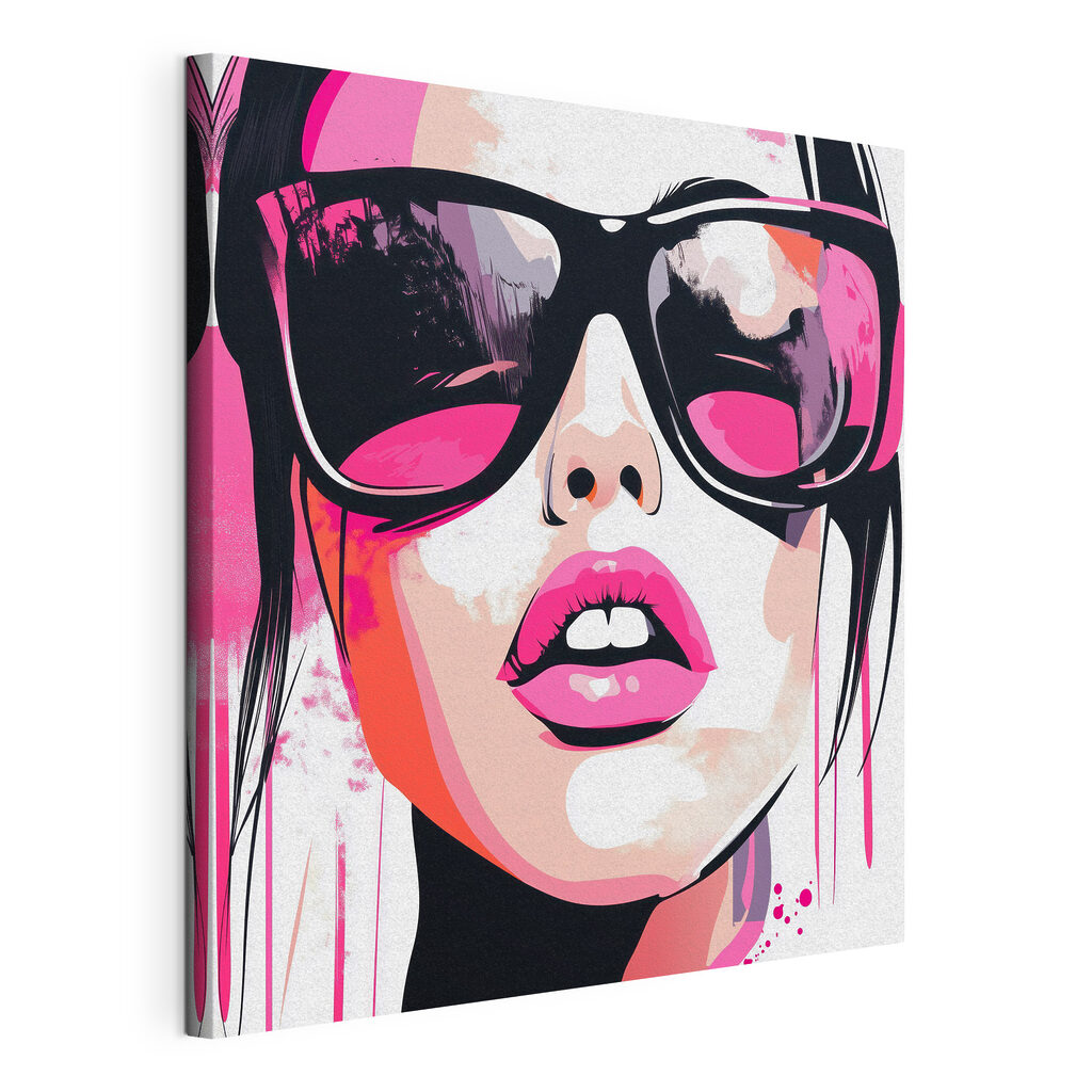 Ružový pop-art portrét — pohľad na tovar