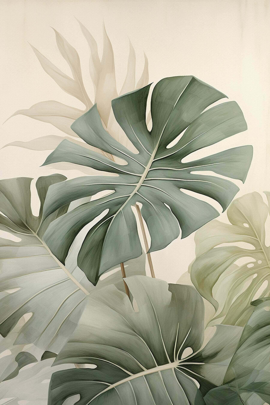 Veľká monstera — celý dizajn
