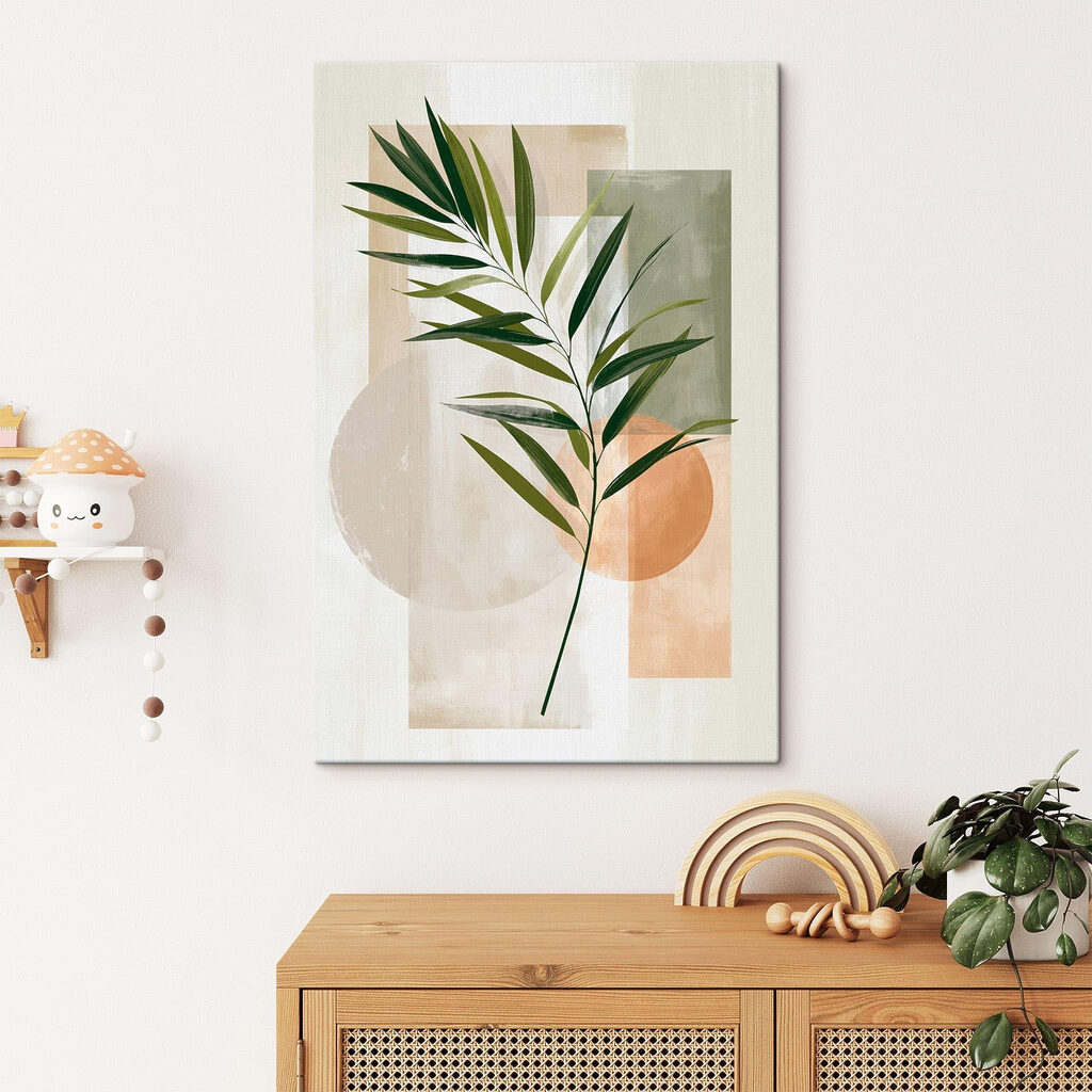 Palmový list a geometria — interiér 2