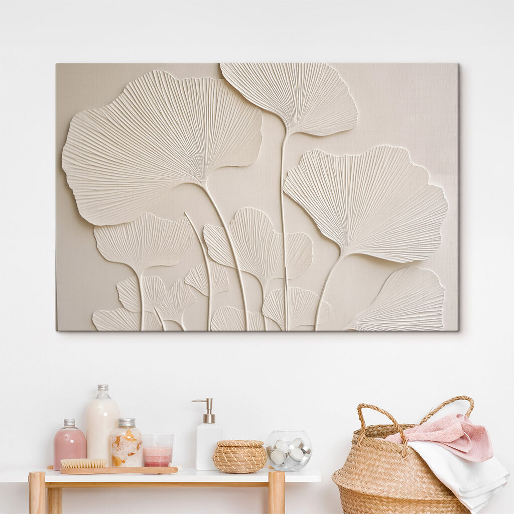 Biele ginkgo listy — interiér 1