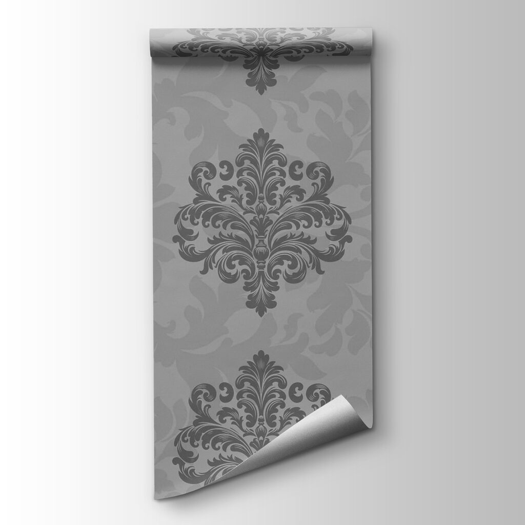 Jemné sivé ornamenty — pohľad na tovar