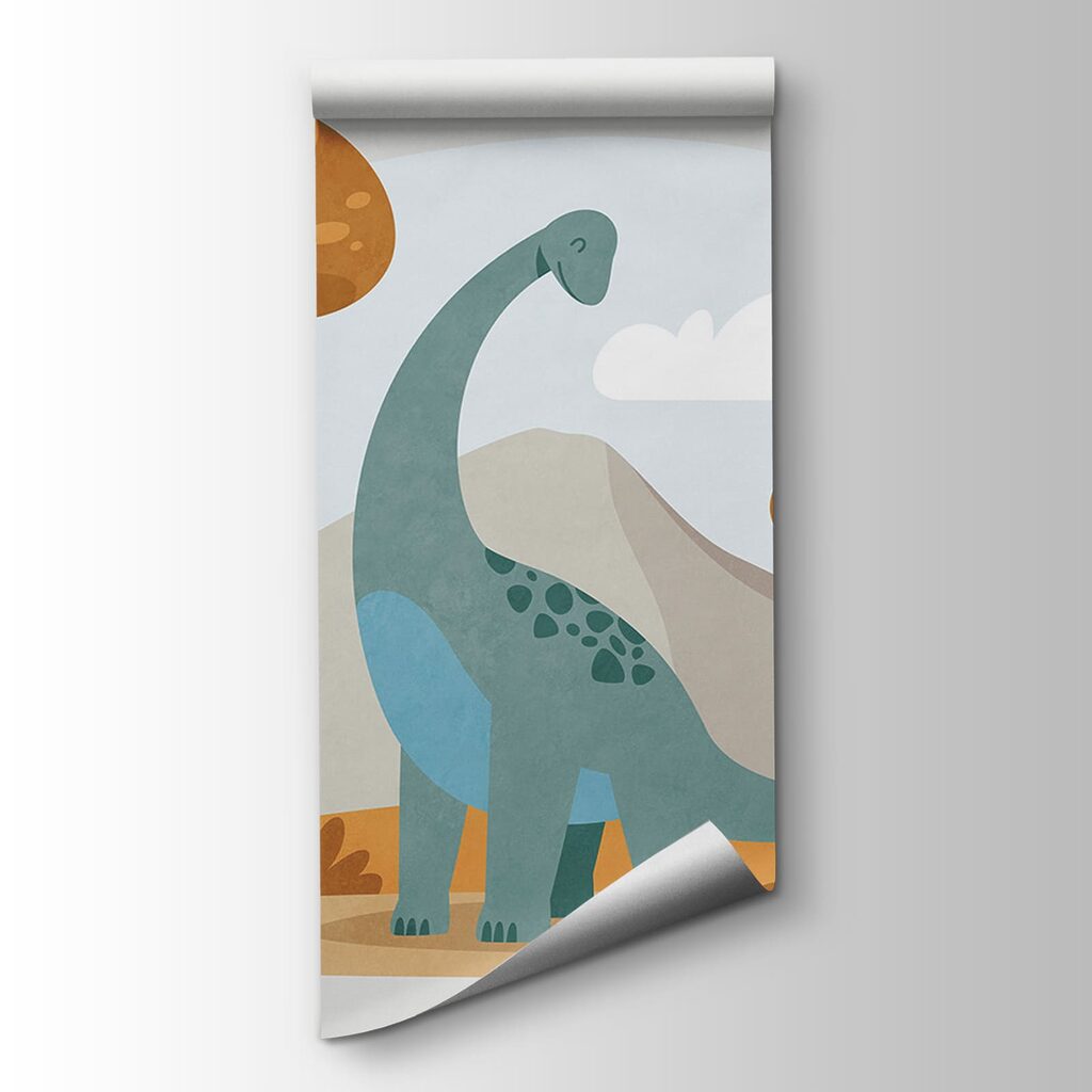 Dinosaurus medzi stromami — pohľad na tovar