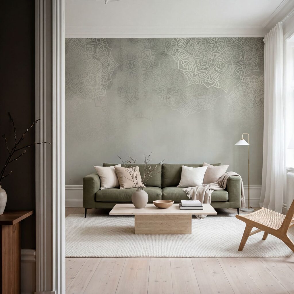 Ornamenty nad farebnou hmlou — interiér 2