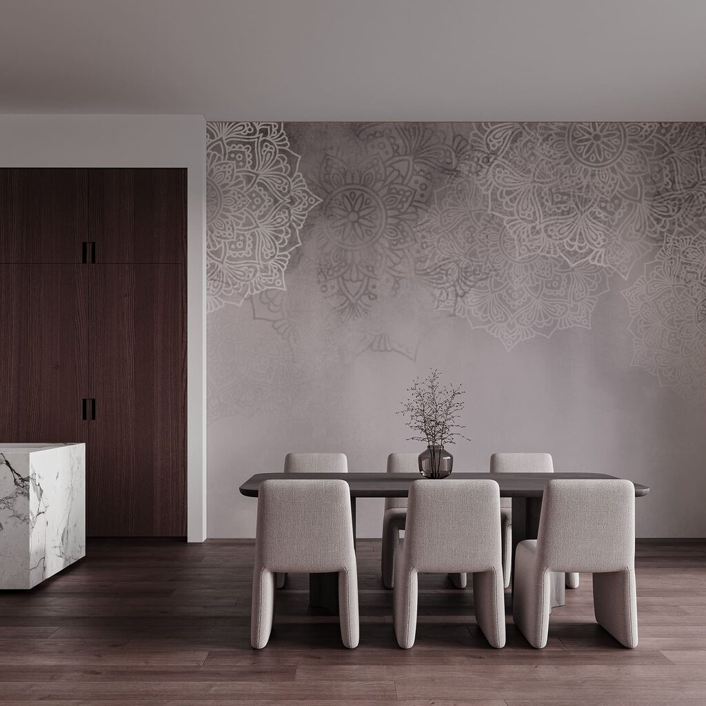 Ornamenty nad farebnou hmlou — interiér 3