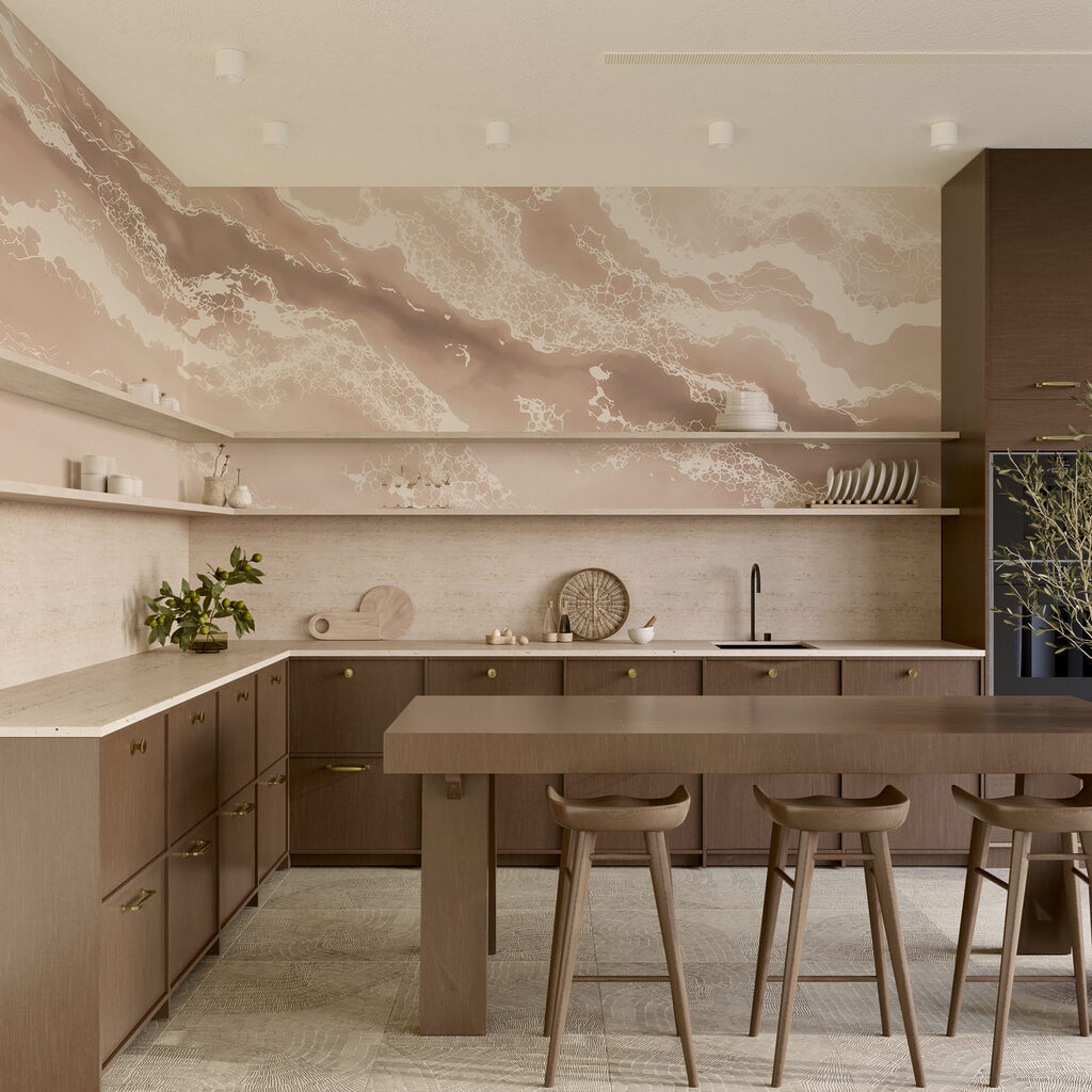 Penivé prúdy farieb — interiér 3