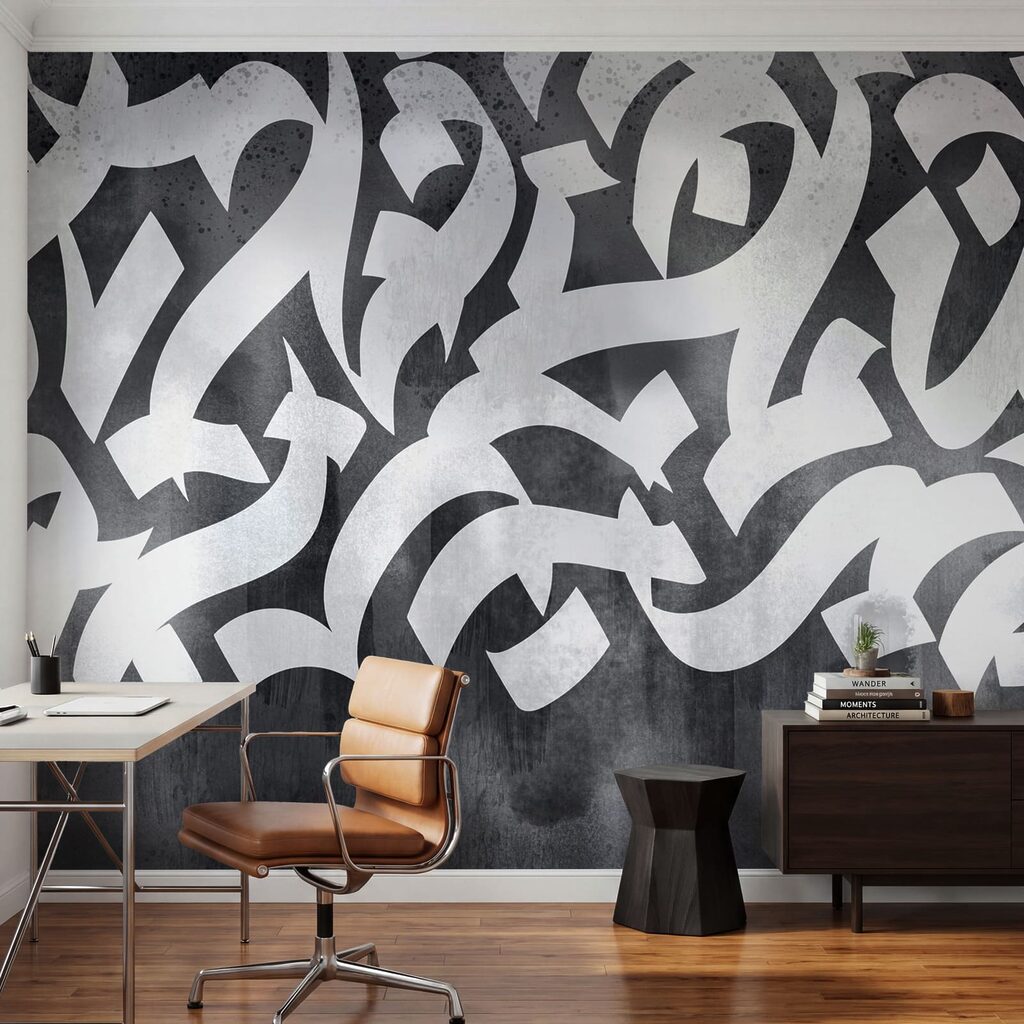 Hranaté graffiti písmená — interiér 4