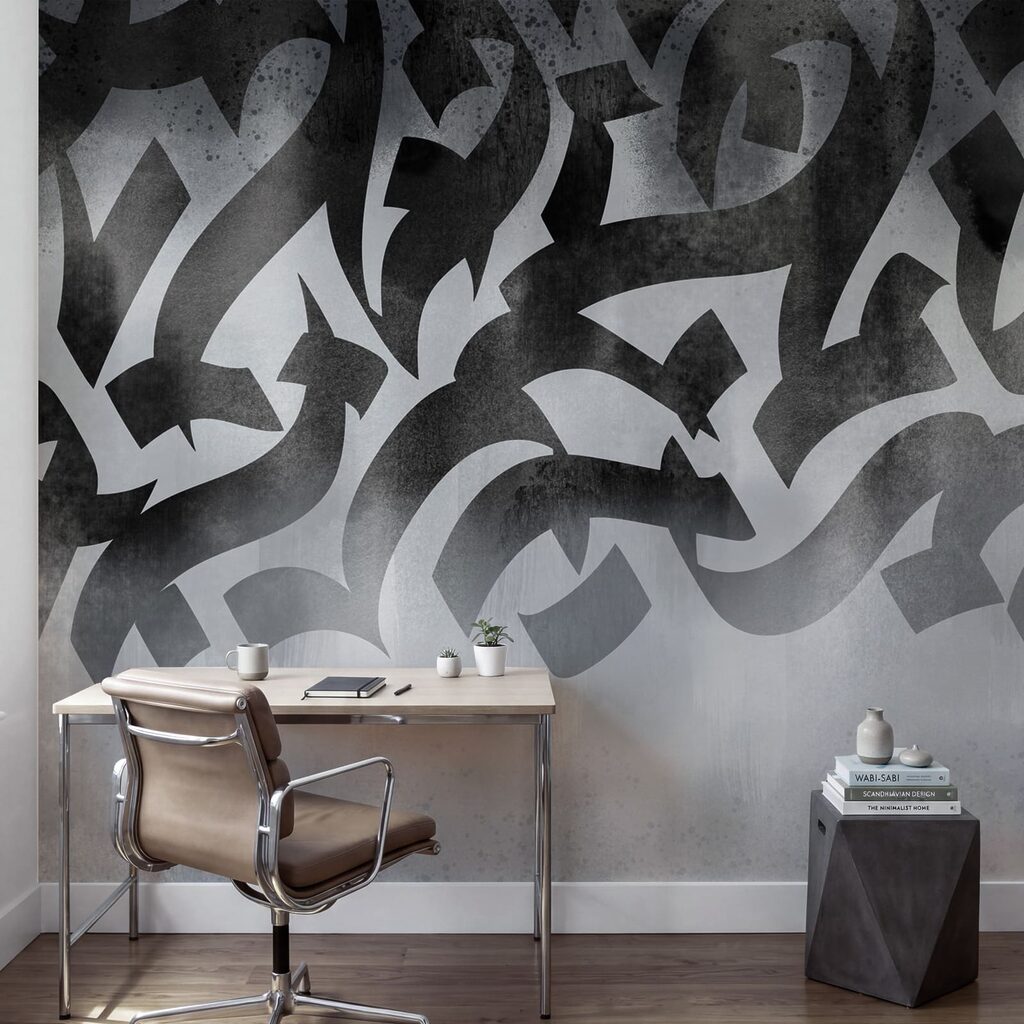 Hranaté graffiti písmená — interiér 4