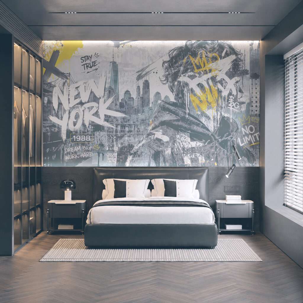Mesto a graffiti — interiér 2