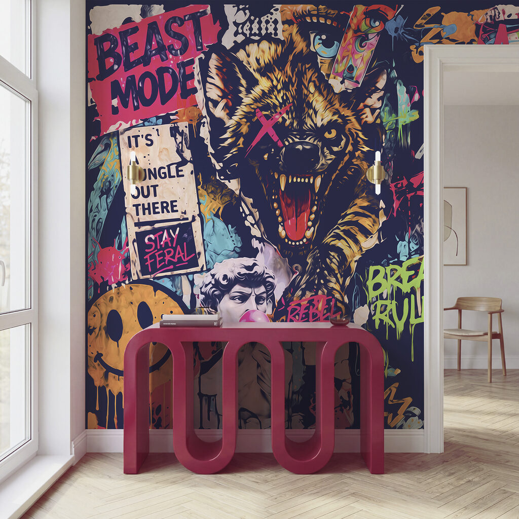 Lebka v graffiti — interiér 3