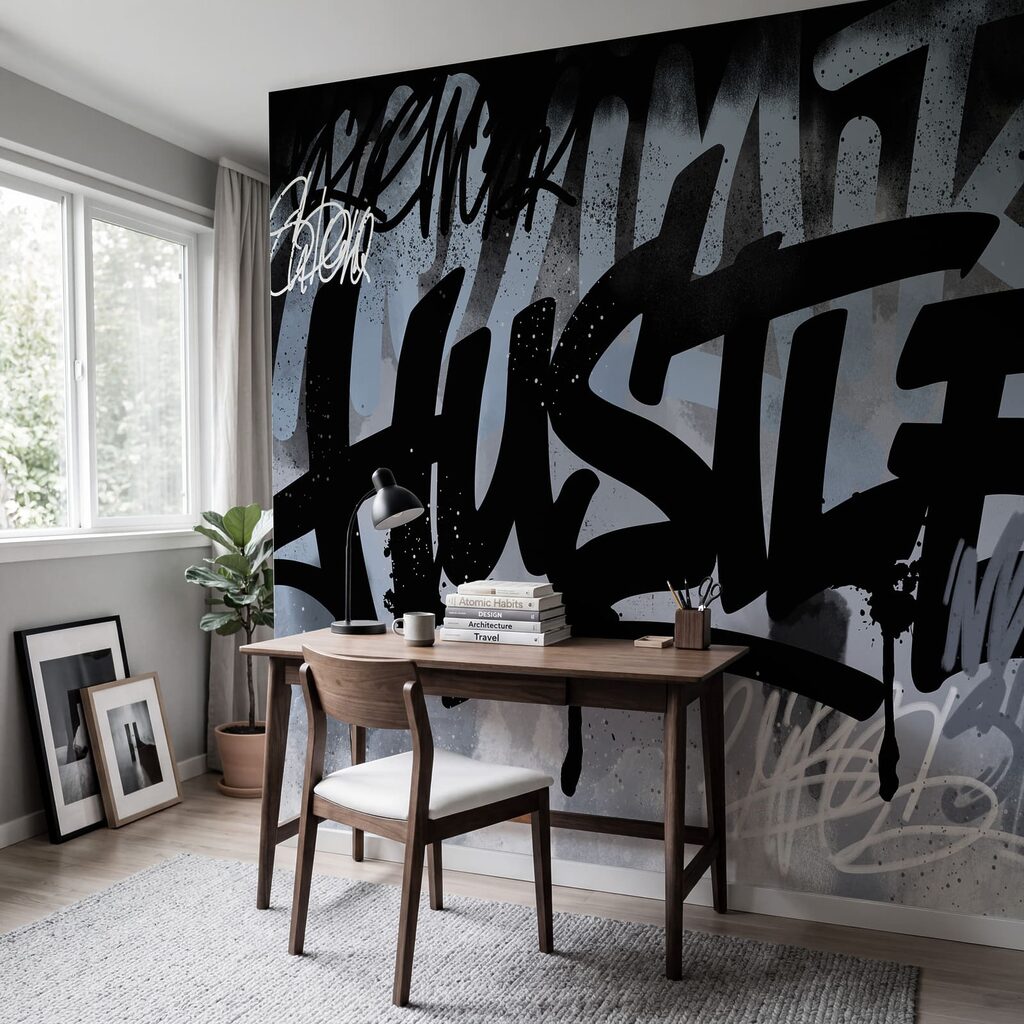 Graffiti písmená a nástreky — interiér 2