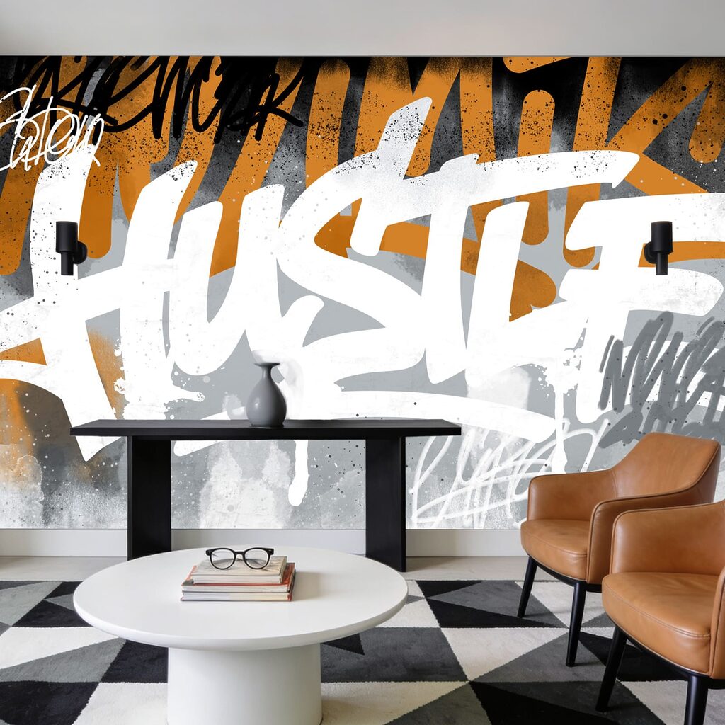 Graffiti písmená a nástreky — interiér 2