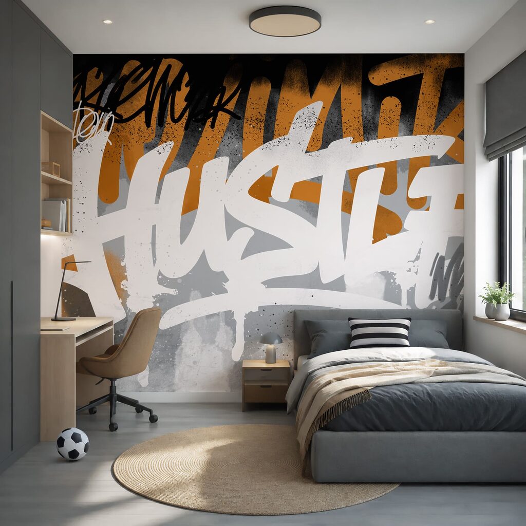 Graffiti písmená a nástreky — interiér 1