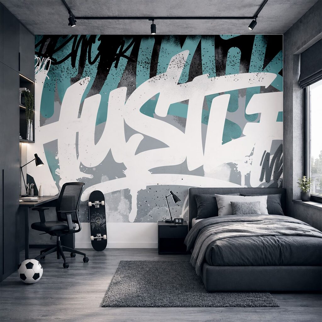 Graffiti písmená a nástreky — interiér 2