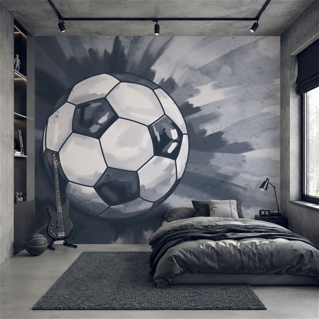 Futbal v striekanej farbe — interiér 2